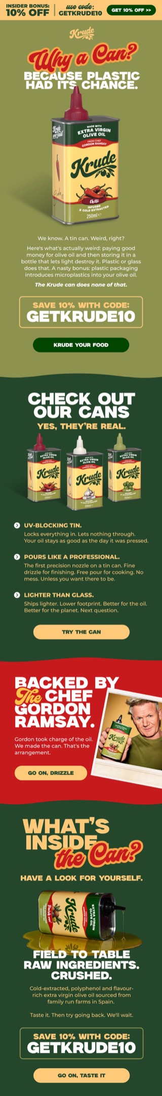 Why a Can? email design.