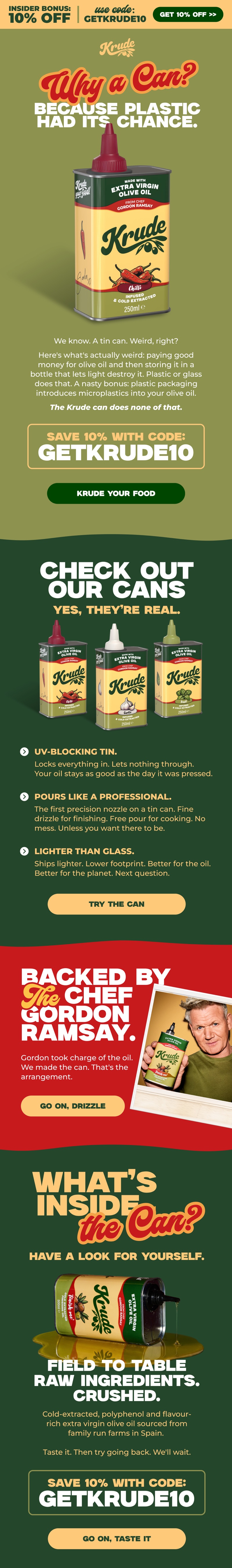 Why a Can? complete email design.